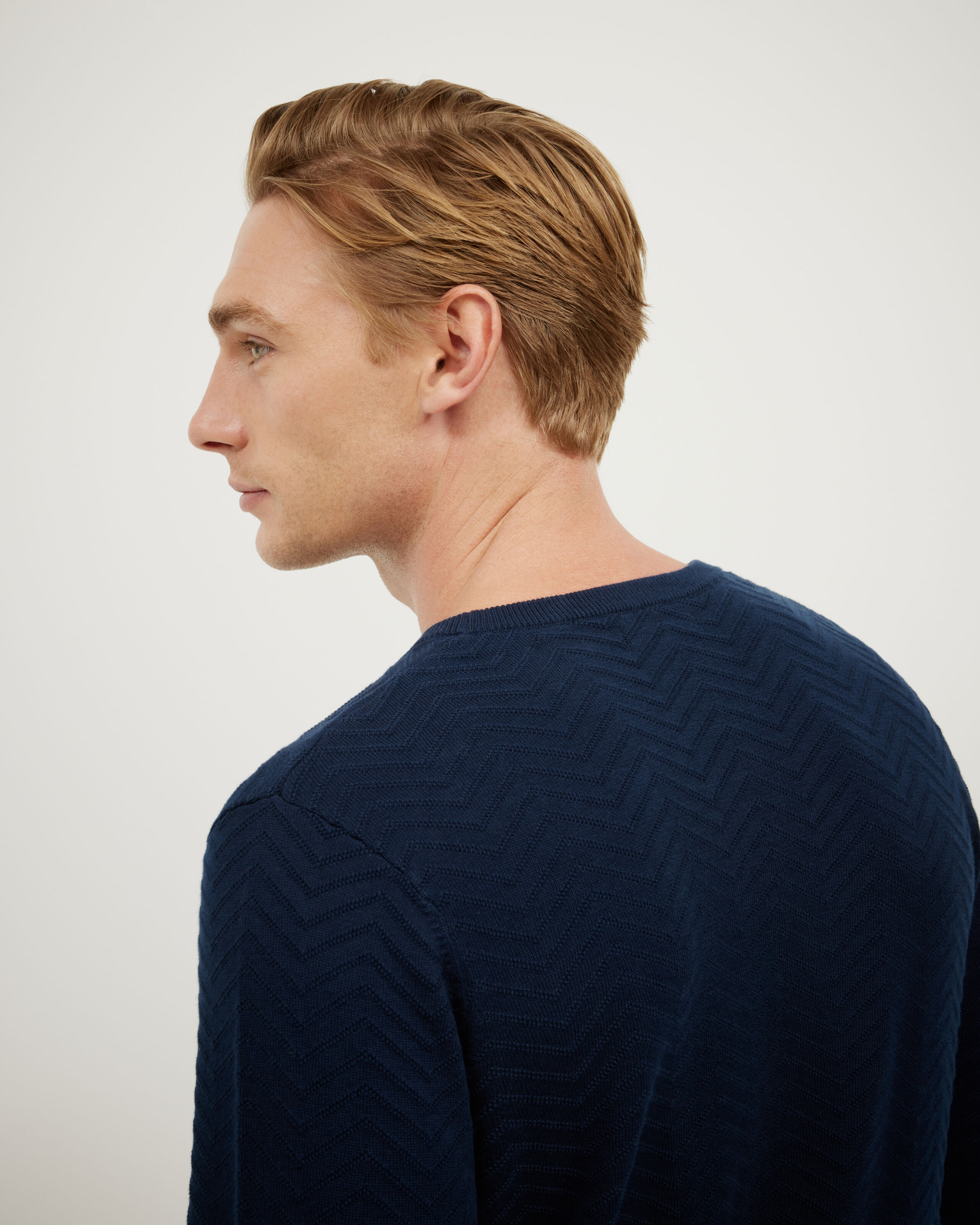 新品　正規品　BRIEFING STRIPE CREW NECK KNIT Wool_pattern_boxy_crew_neck-